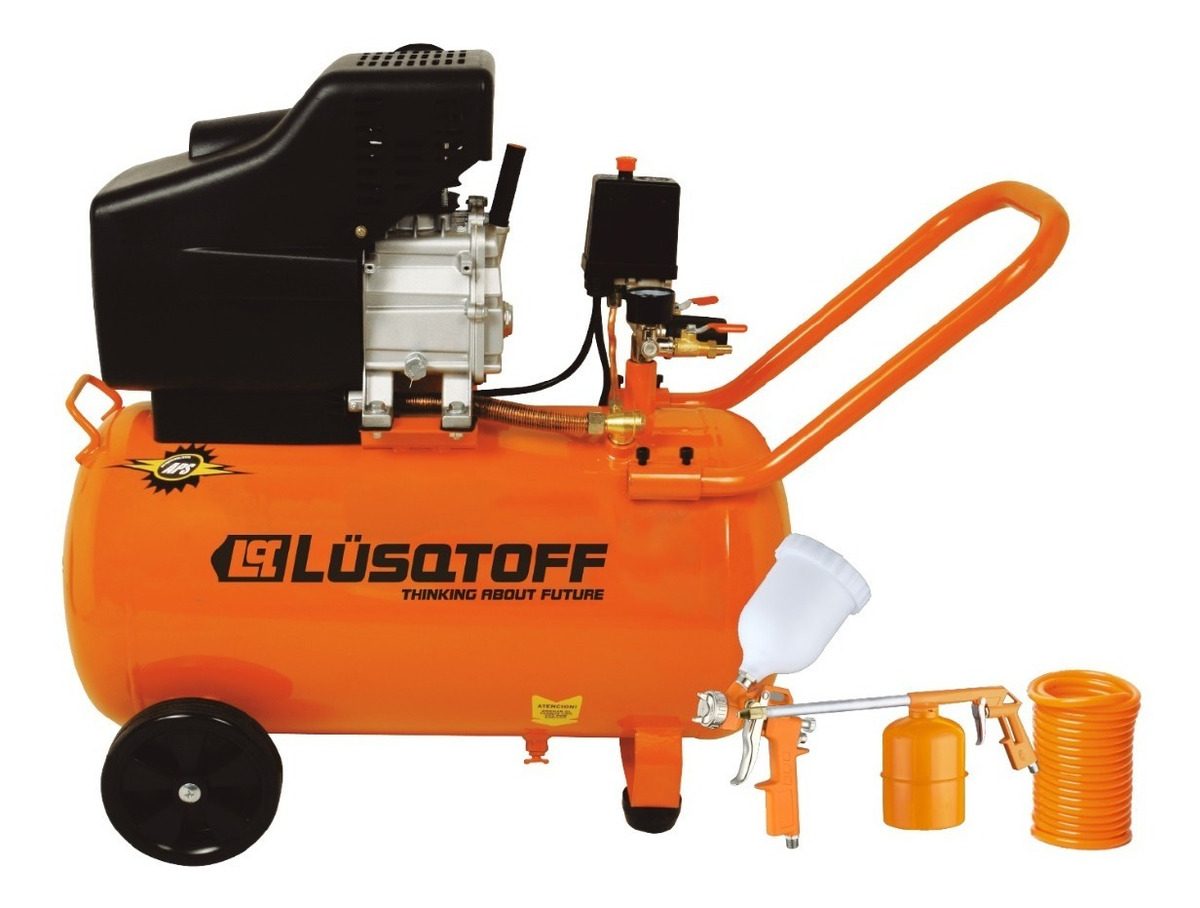 Compresor Lusqtoff 50 Lts 2,5hp + Kit Para Pintar Lc-2550bk - 50 Hz