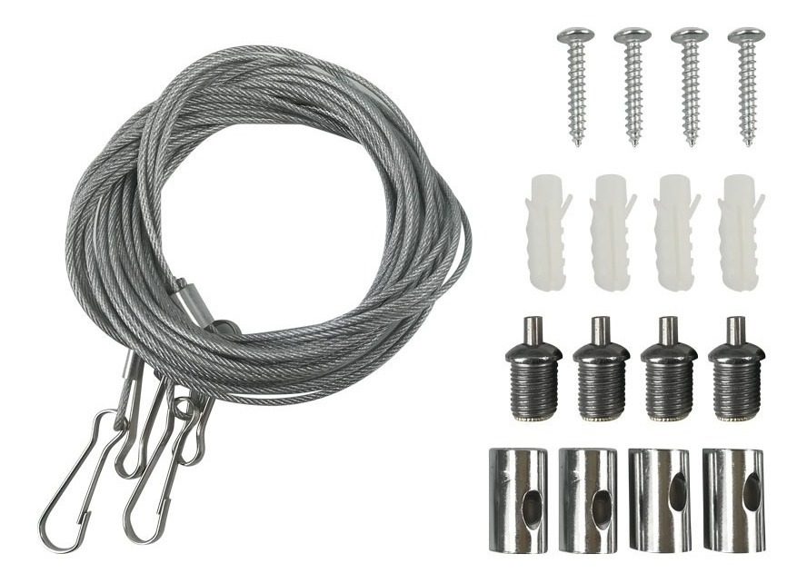 Kit De Suspension Plafones Led 60x60/120x30 4tensores Etheos Gris