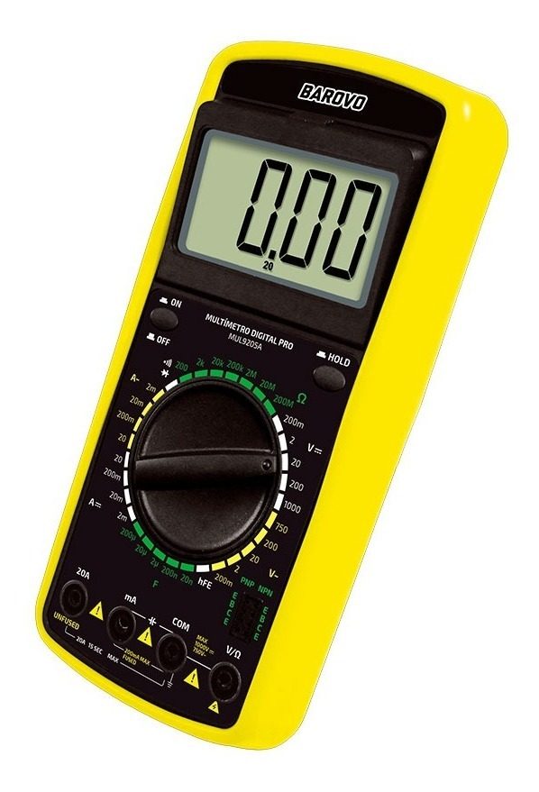 Multimetro Digital Barovo Pro Ac/dc Data Hold Display Led