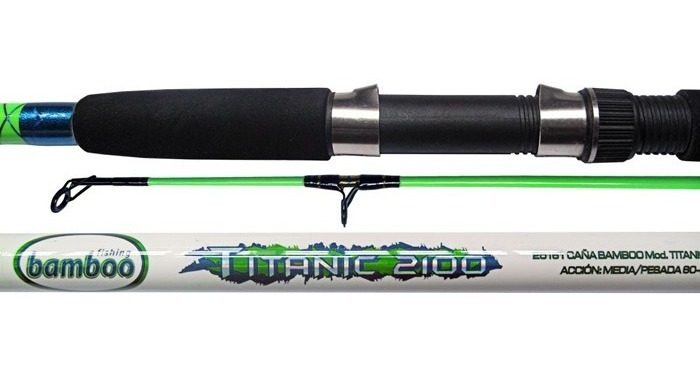Caña De Pescar Bamboo Titanic 3600 Fibra De Vidrio 3.60mts