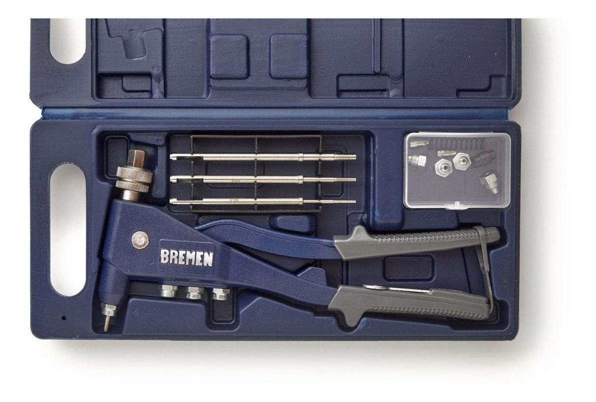 Remachadora Bremen Dual En Kit Pop Y Roscados Aluminio 4
