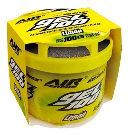 Aromatizante Ambiental Para Autos Tipo Gel Limon 70grs