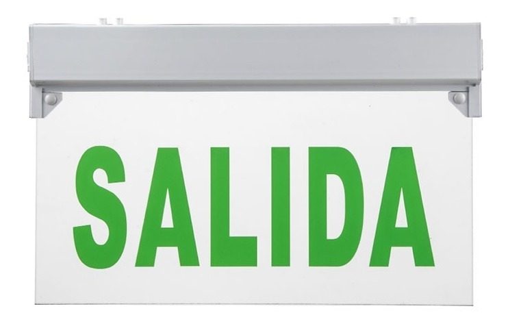 Cartel De Emergencia Señalizador Led Luminoso 220v - Salida  Verde