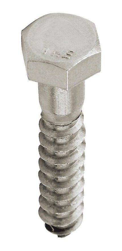 Tornillo Tirafondo Acero Inoxidable 1/2 X 2  X Unidad