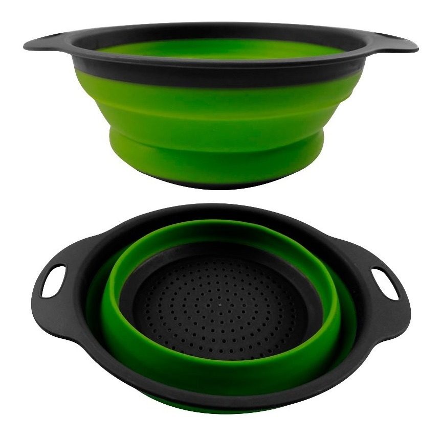 Colador Silicona 29cm Con Asas 29×24×9,3cm Verde O Naranja - 2