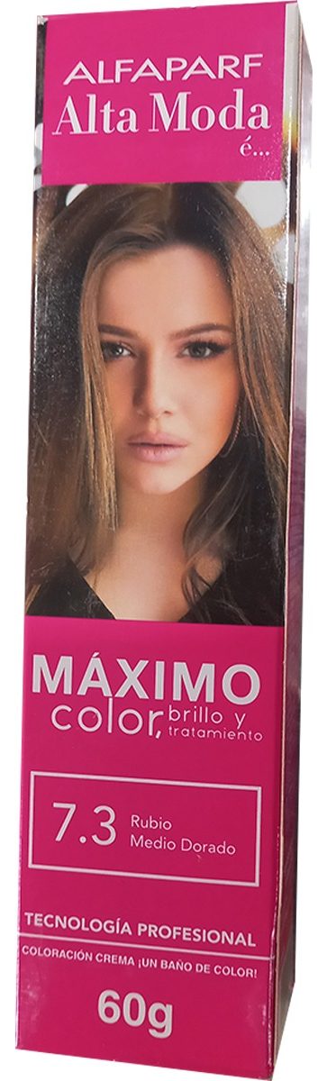 Tintura Alta Moda 7.3 Rubio Medio Dorado X 60ml (individual)