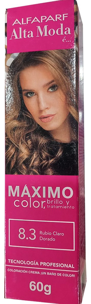 Tintura Alta Moda 8.3 Rubio Claro Dorado Ceniza 60ml Ind