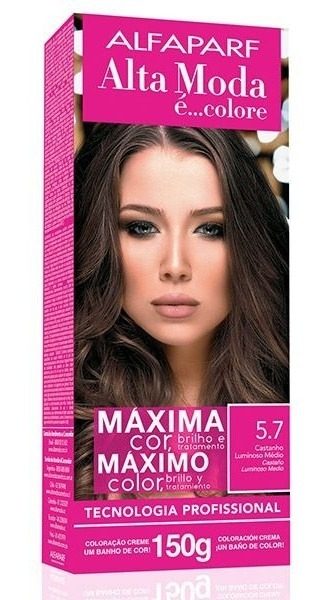 Tintura En Kit Alta Moda 5.7 Castaño Clar Chocolate X 150gr