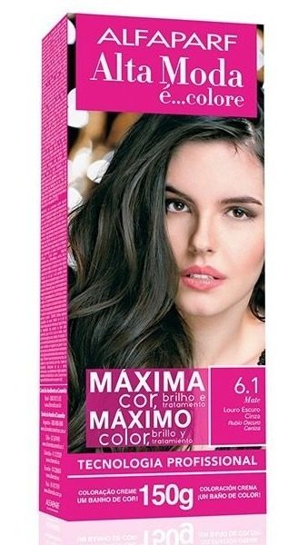 Tintura En Kit Alta Moda 6.1 Rubio Oscuro Ceniza X 150 Grs