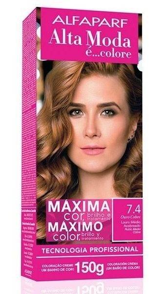 Tintura En Kit Alta Moda 7.4 Rubio Medio Cobre X 150 Gr