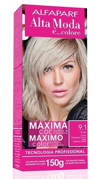 Tintura En Kit Alta Moda 9.1 Rubio Clarisimo Ceniza X 150 Gr