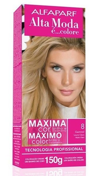 Tintura En Alta Moda 8 Rubio Claro X 150 Grs
