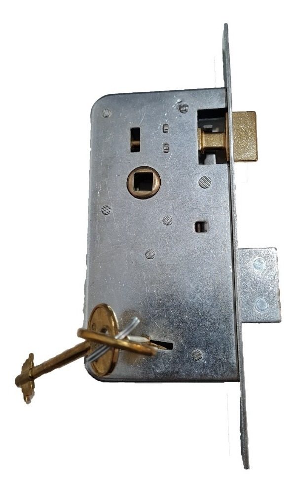 Cerradura Seguridad Zincado Ideal Puertas Interiores Art902 - 1