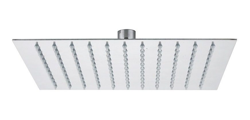Cabezal Ducha Cuadrado Acero Inoxidable 25×25x0,15cm Gris