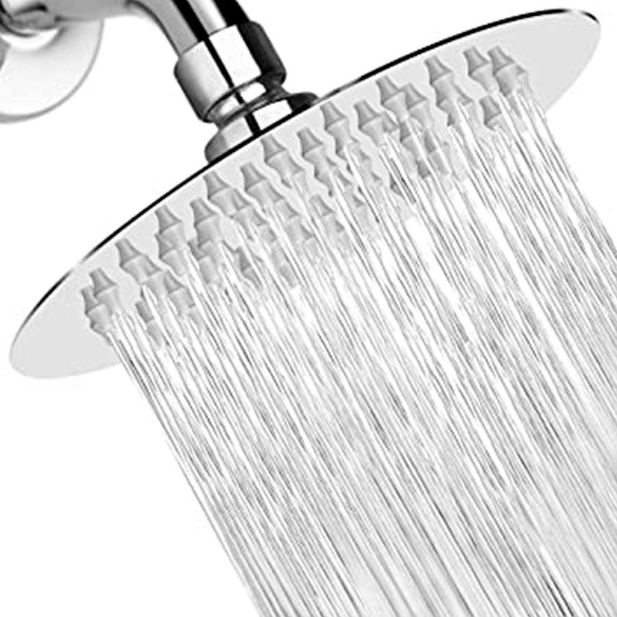 Cabezal De Ducha Redondo Acero Inoxidable 15×0,15 Cm Gris - 1