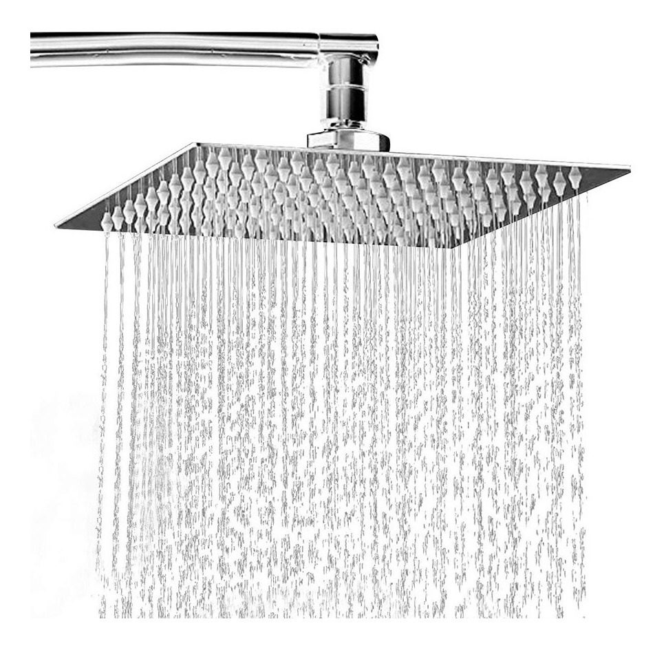 Cabezal De Ducha Cuadrado Acero Inoxidable 15×15×0,15 Gris - 1