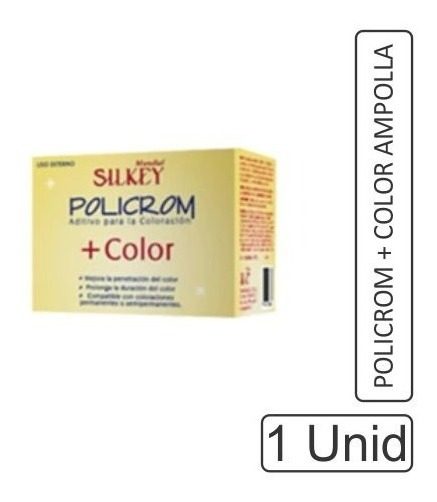 Silkey Policrom + Color Ampolla Brillante, Sedoso Y Luminoso 1 Negro