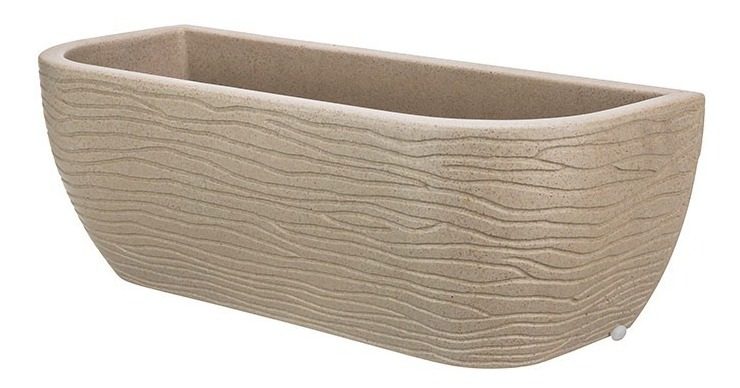 Maceta De Pared Floridis Florencia 46×17cm Beige  Beige Simil Piedra