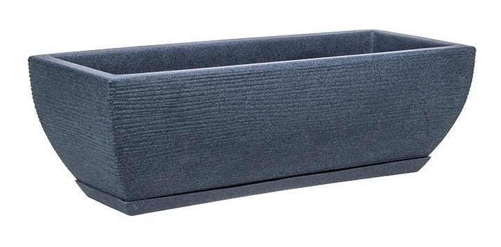Maceta Jardinera Floridis Amsterdam 48×16cm Gris Grafito