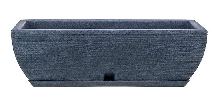 Maceta Jardinera Floridis Amsterdam 48×16cm Gris Grafito - 1