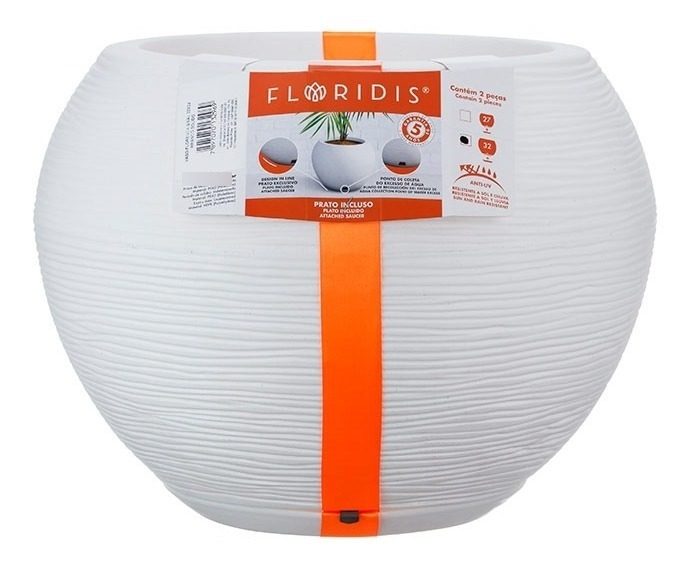Maceta Floridis Florencia 32×32cm Blanco - 1