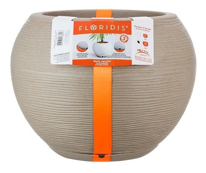 Maceta Floridis Florencia 32×32cm Beige - 1