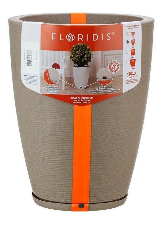 Maceta Floridis Amsterdam 29×44cm Beige Beige - 2