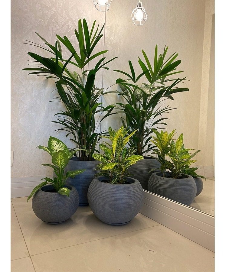 Maceta Floridis Florencia 17×19cm Gris Grafito Gris Grafito - 5