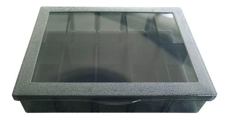 Caja Organizadora 10 Compartimentos 13,5×10,5×3 Cm Transparente