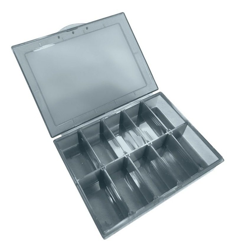Caja Organizadora 10 Compartimentos 13,5×10,5×3 Cm Transparente - 1