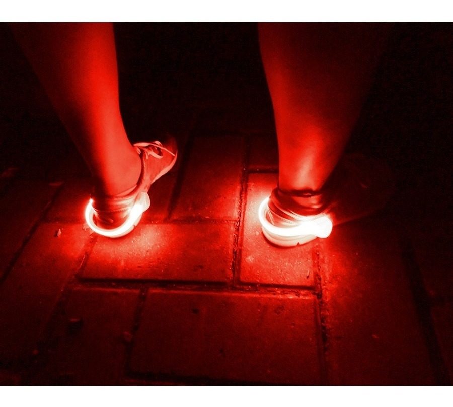 Luz Led Clip Para Zapatillas 2 Modos Bateria De Litio - 1