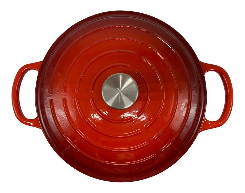 Olla De Hierro Esmaltado Rojo 26x12cm 5,5 Lts Capacidad  Rojo Degradado - 2