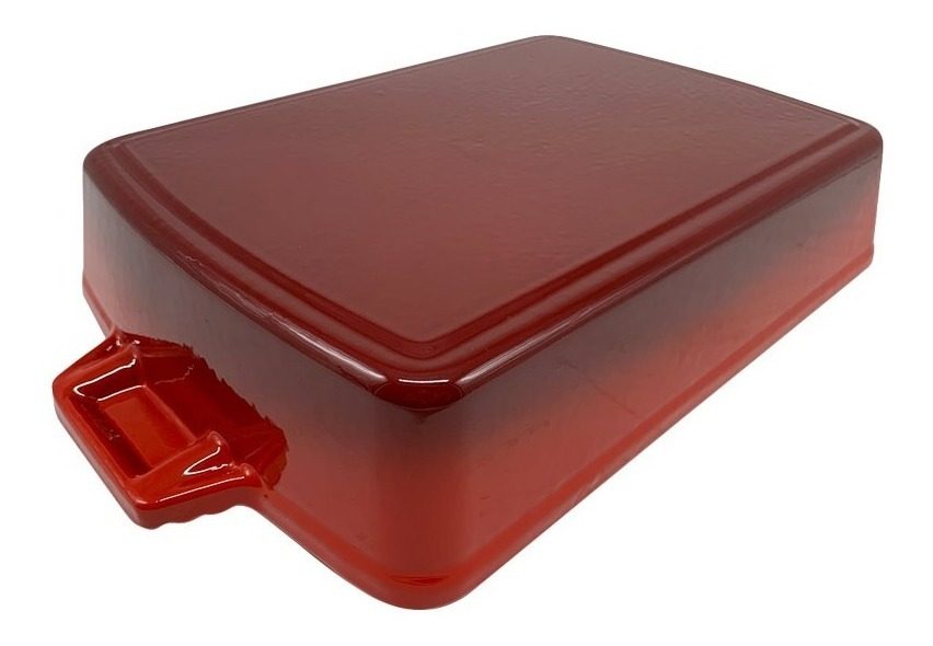 Asadera De Hierro Esmaltado Rojo 30 Cm 2,5lts Capacidad  Rojo Degradado - 1