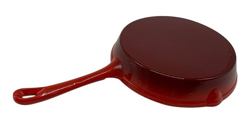 Sarten De Hierro Esmaltado Rojo 25cm Espesor 4,5mm Rojo Degradado - 1
