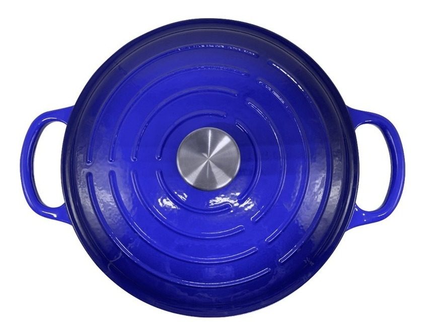 Olla De Hierro Esmaltado Azul 26x12cm 5,5 Lts Capacidad  - Azul - 2