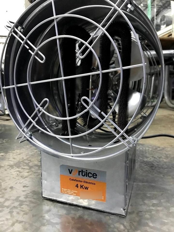 Calefactor Electrico Turbo 220v 4kw Vortice Gris - 1