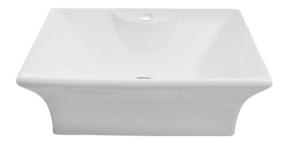 Bacha De Loza Blanca Para Monocomando Trapecio 50x42x19cm Blanco - 1