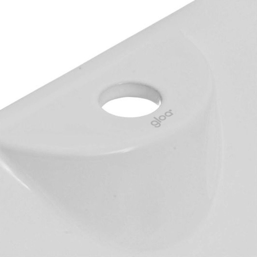 Bacha De Loza Blanca Para Monocomando Trapecio 50x42x19cm Blanco - 2