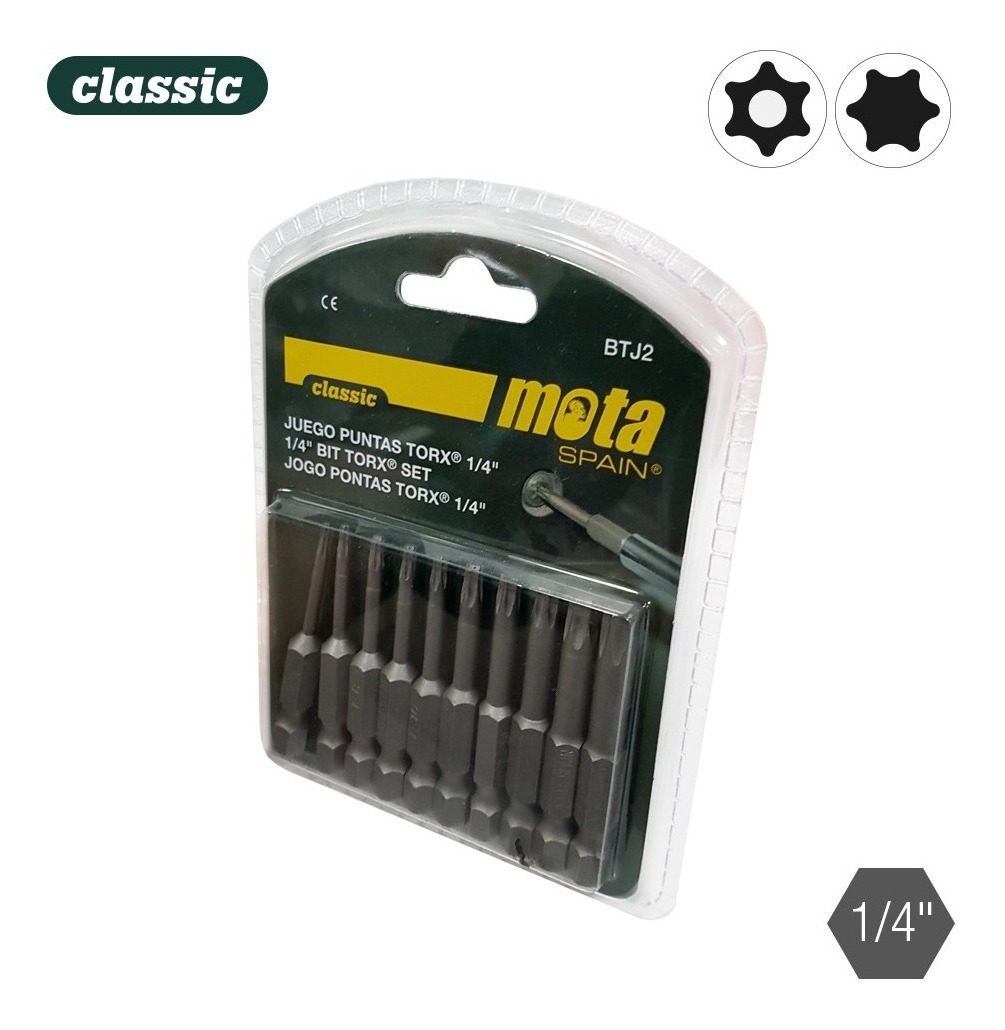 Puntas 1/4 En Juego Torx X 50mm Mota