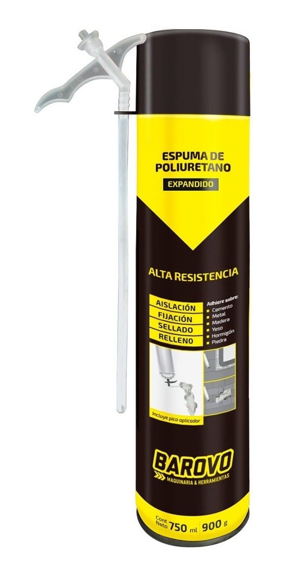 Espuma Poliuretano Expandido Alta Resistencia 750ml Barovo 