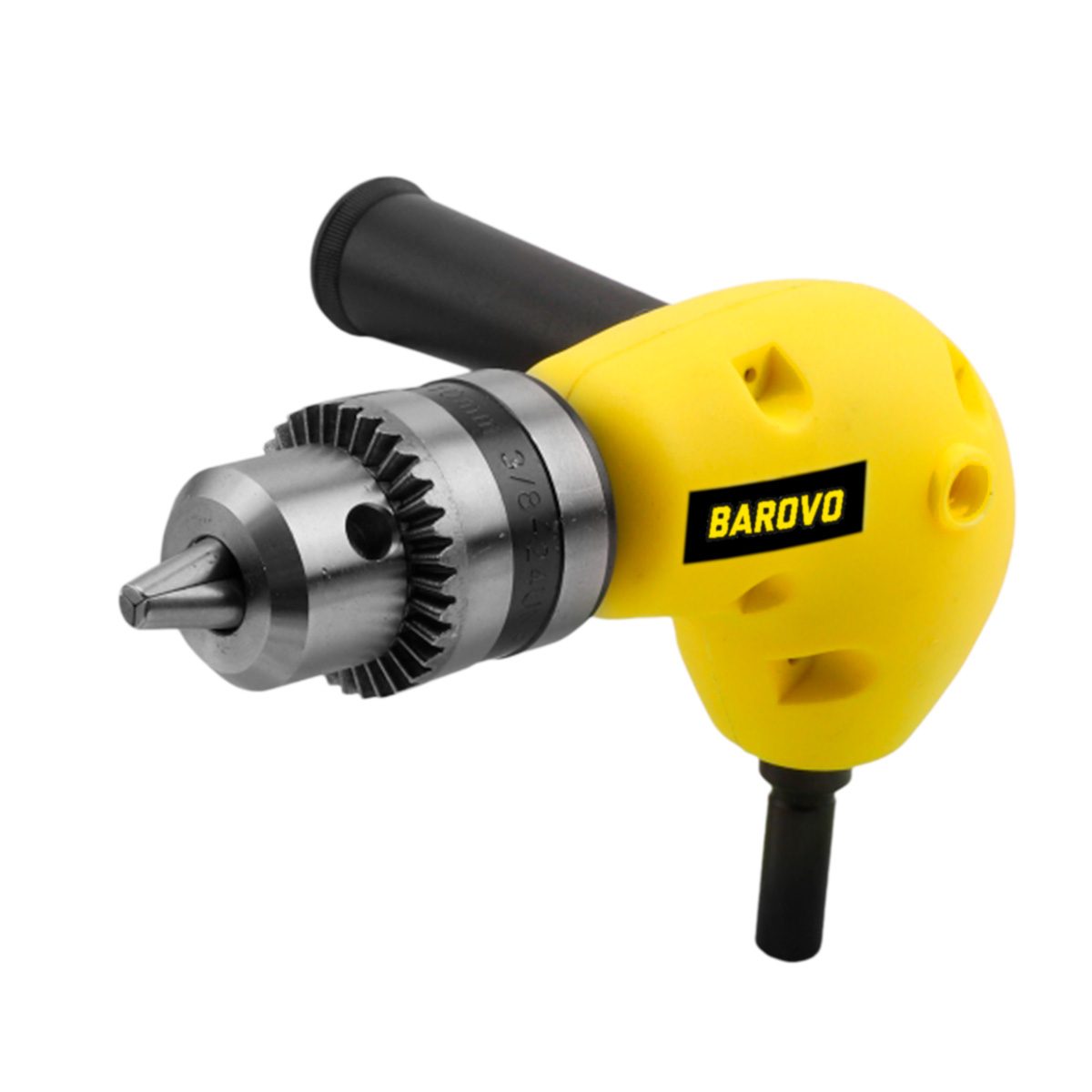 Adaptador Angular de 90° con Mandril y Mango Auxiliar para Taladro
